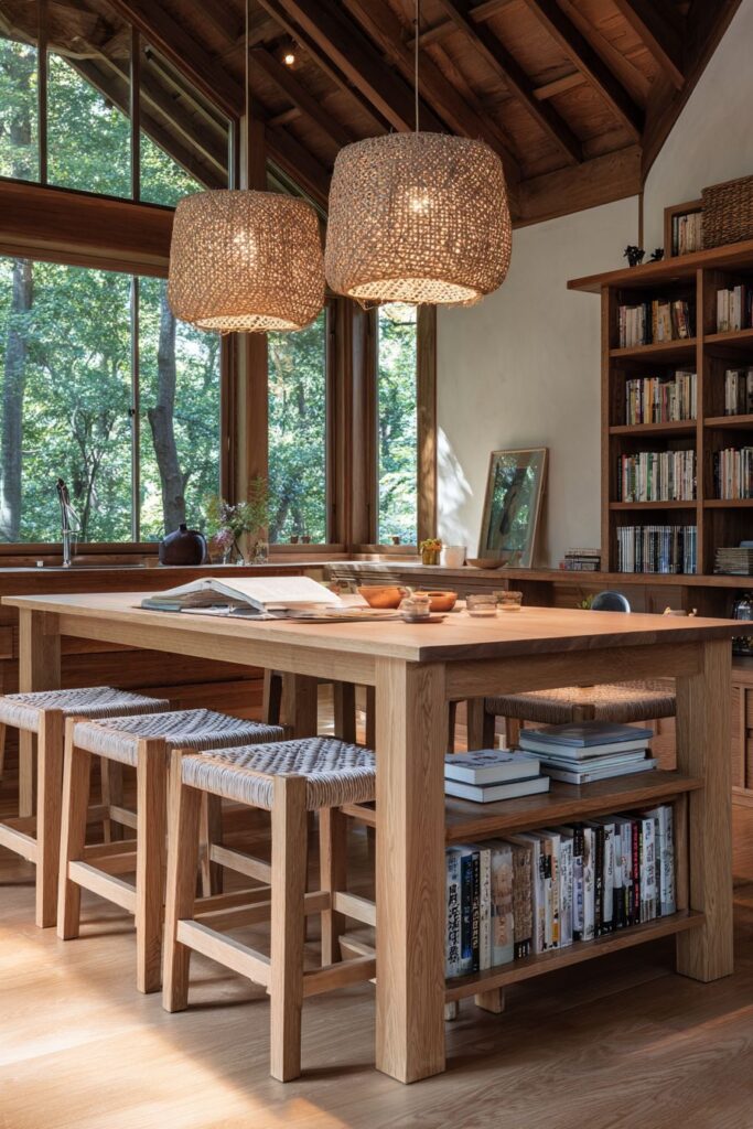 Central Island with Integrated Dining