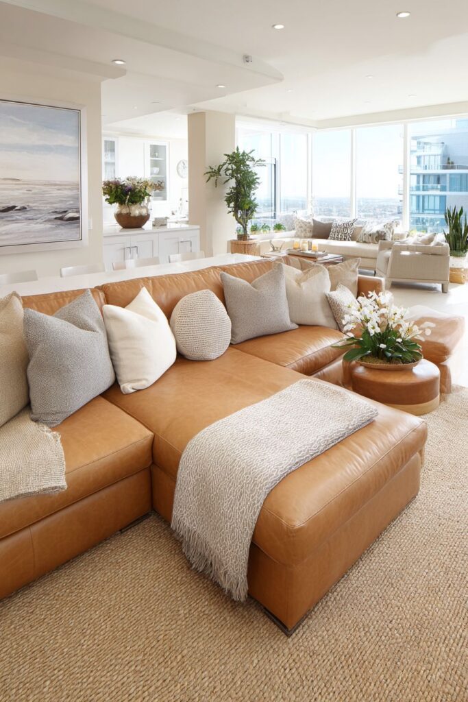 Open Floor Plan Flow with Floating Furniture