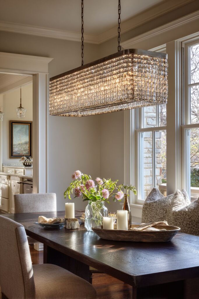 Transitional Crystal Chandelier Elegance