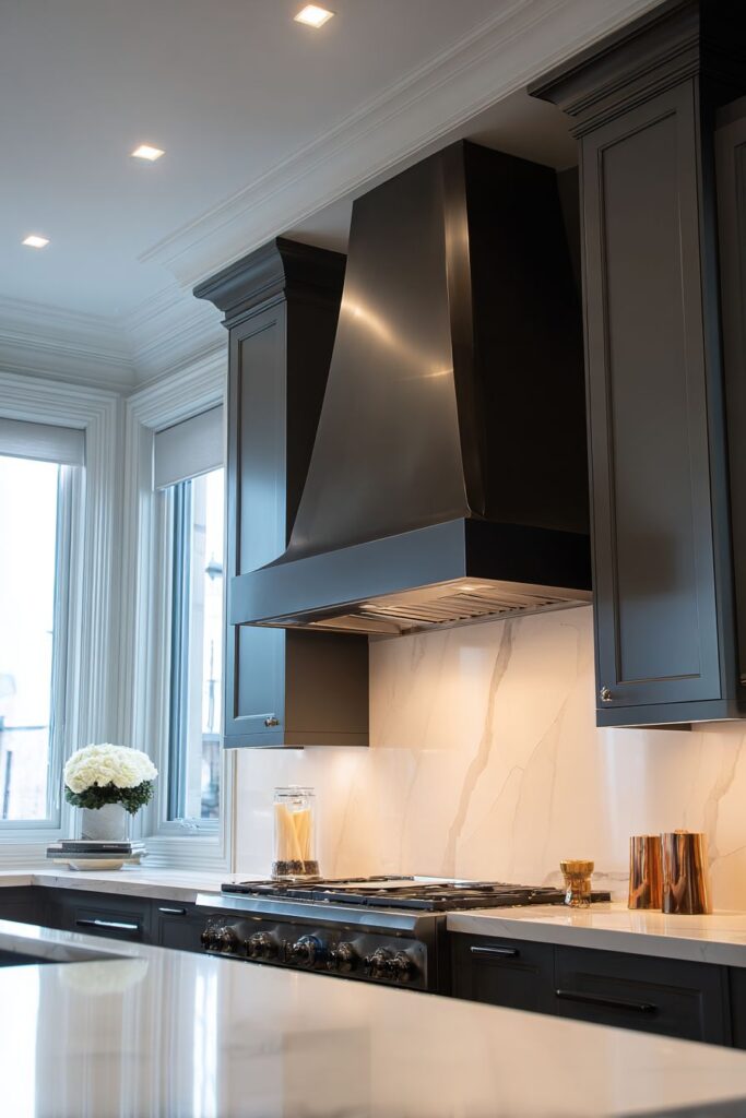 Sculptural Range Hood Industrial Elegance