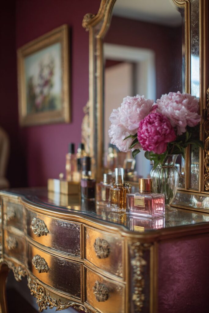Glamorous Vanity Area with Hollywood Elegance