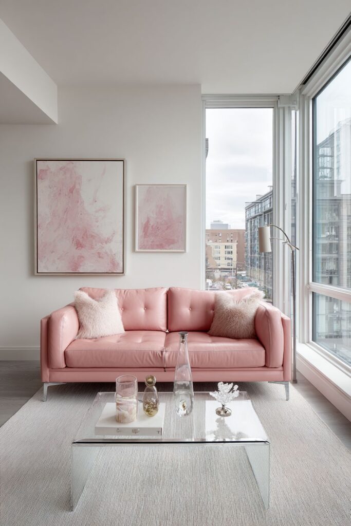 Contemporary Pink with Millennial Pink Leather