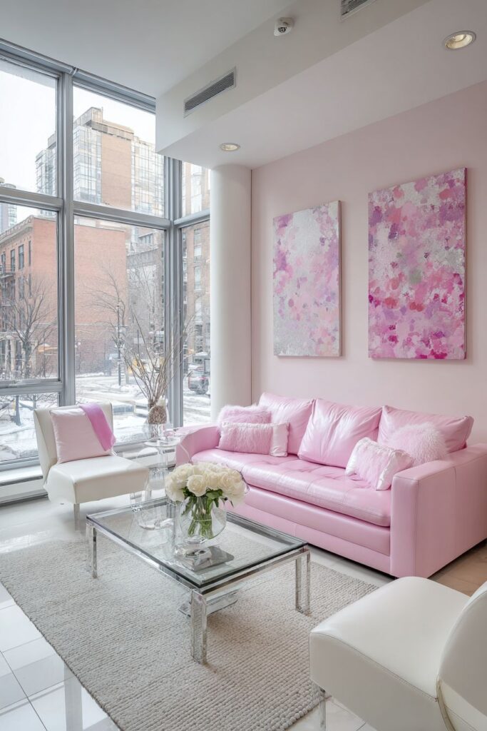 Contemporary Pink with Millennial Pink Leather