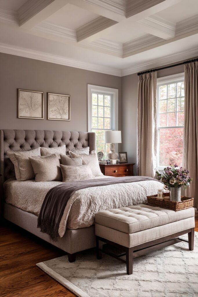 Architectural Drama with Taupe Tray Ceiling