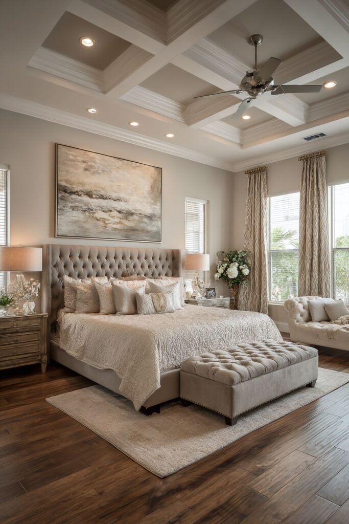 Architectural Drama with Taupe Tray Ceiling