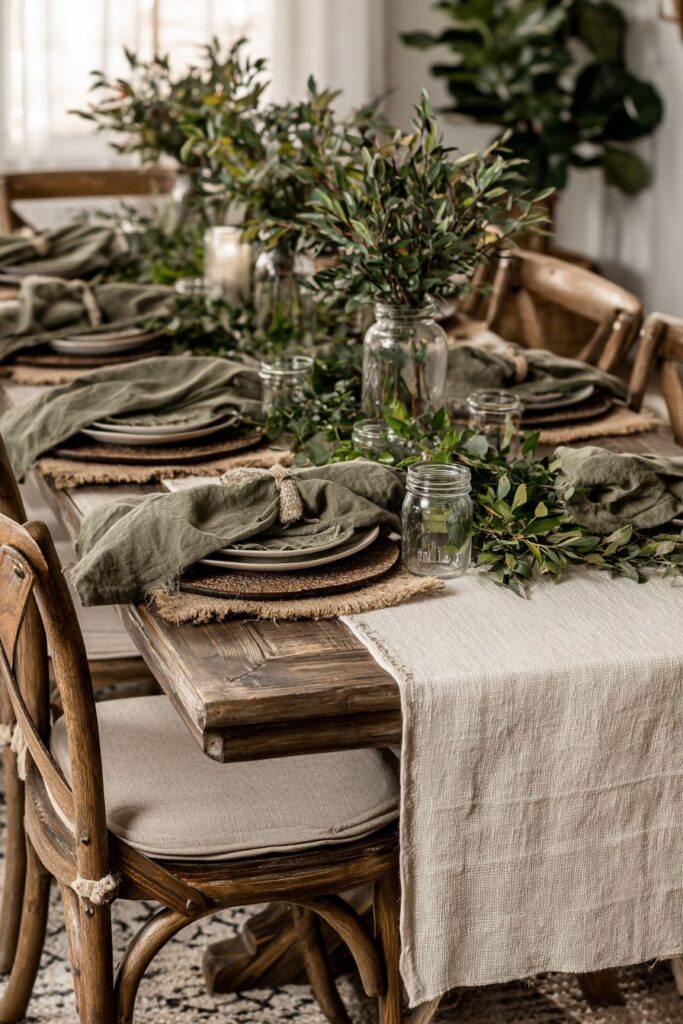 Farmhouse Charm with Layered Linens