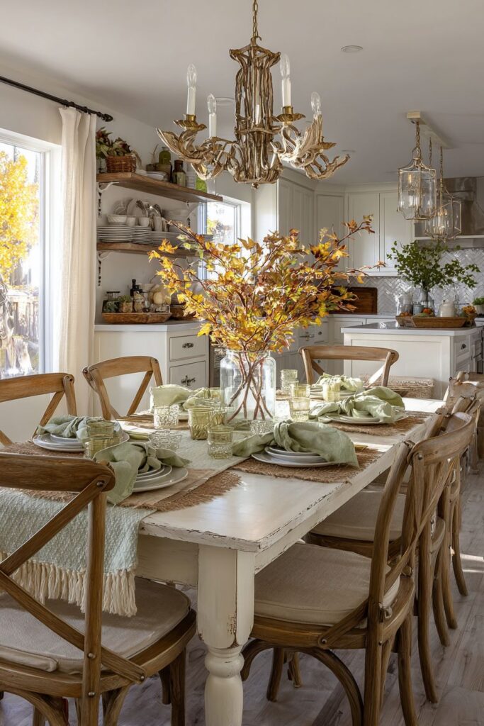 Farmhouse Charm with Layered Linens