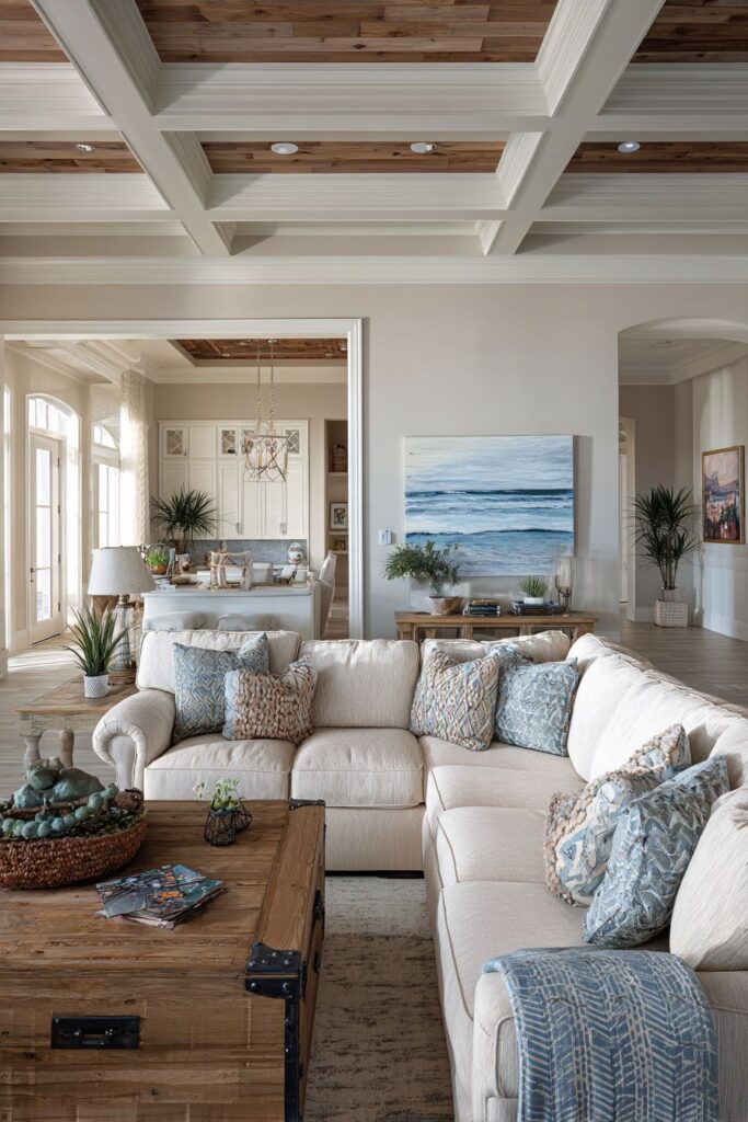 Comfortable Sectional with Rustic Accents