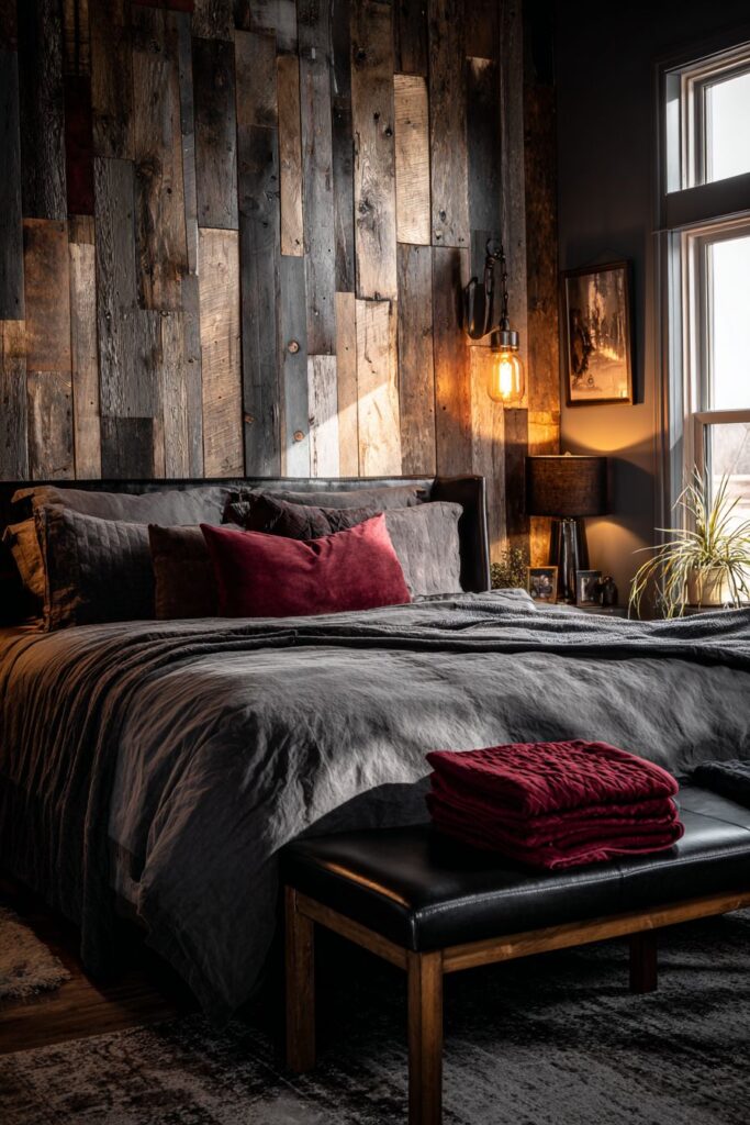 Rustic Masculine Warmth with Reclaimed Wood