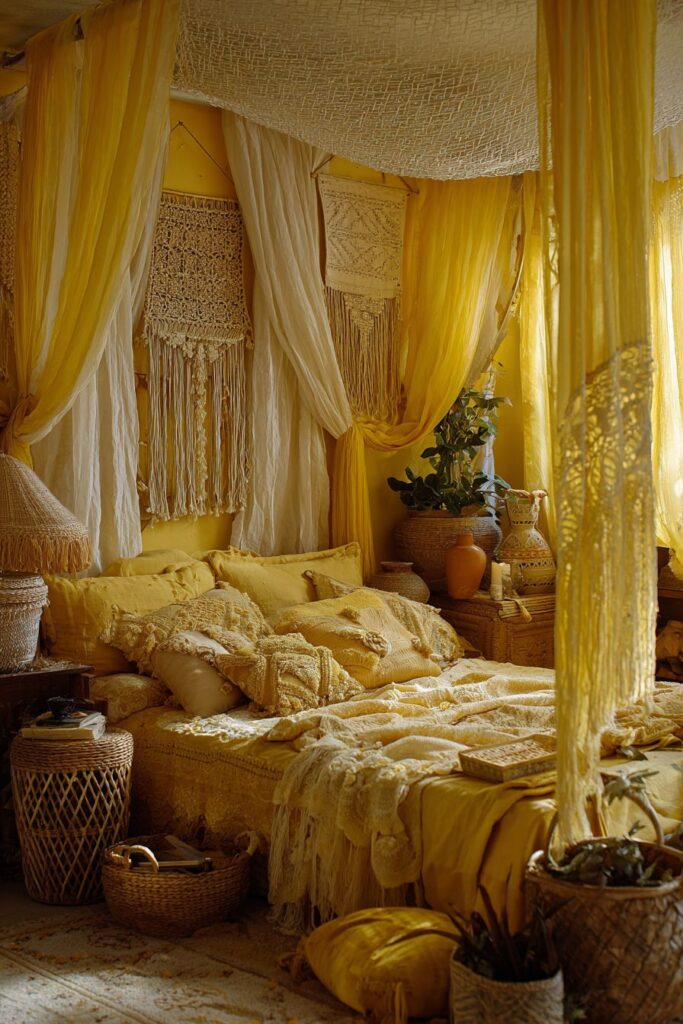 Bohemian Yellow Paradise with Natural Elements