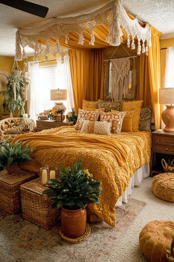 Bohemian Yellow Paradise with Natural Elements