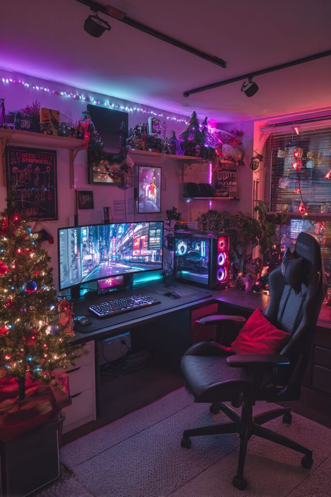 Tech-Savvy Digital Holiday Gaming Zone