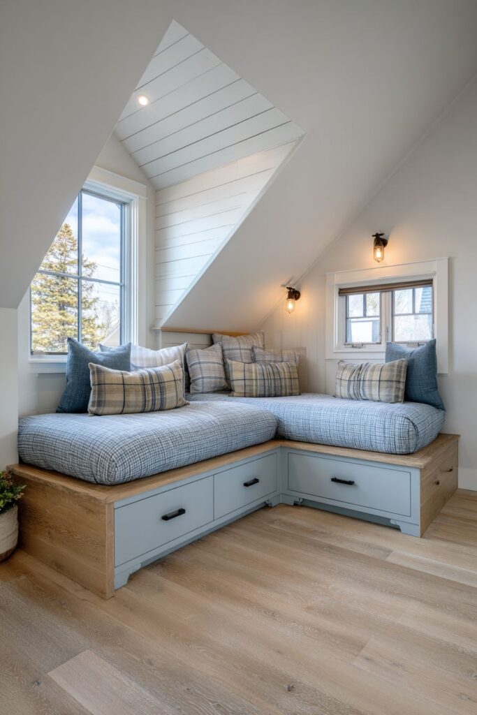 Platform Beds with Integrated Storage Cubbies