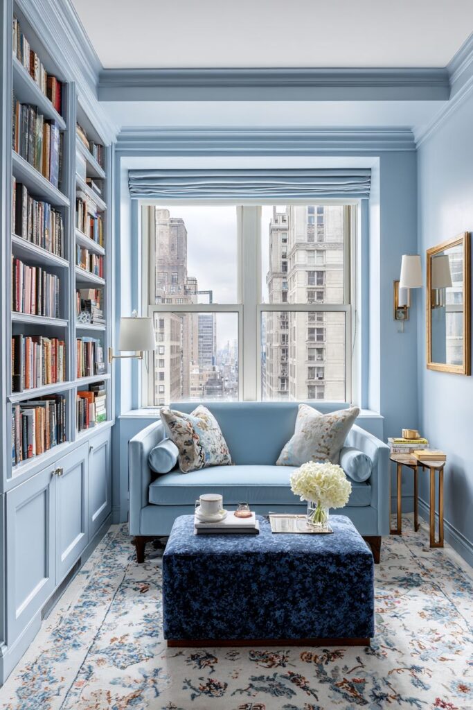 Small Space Solutions: Powder Blue Compact Living