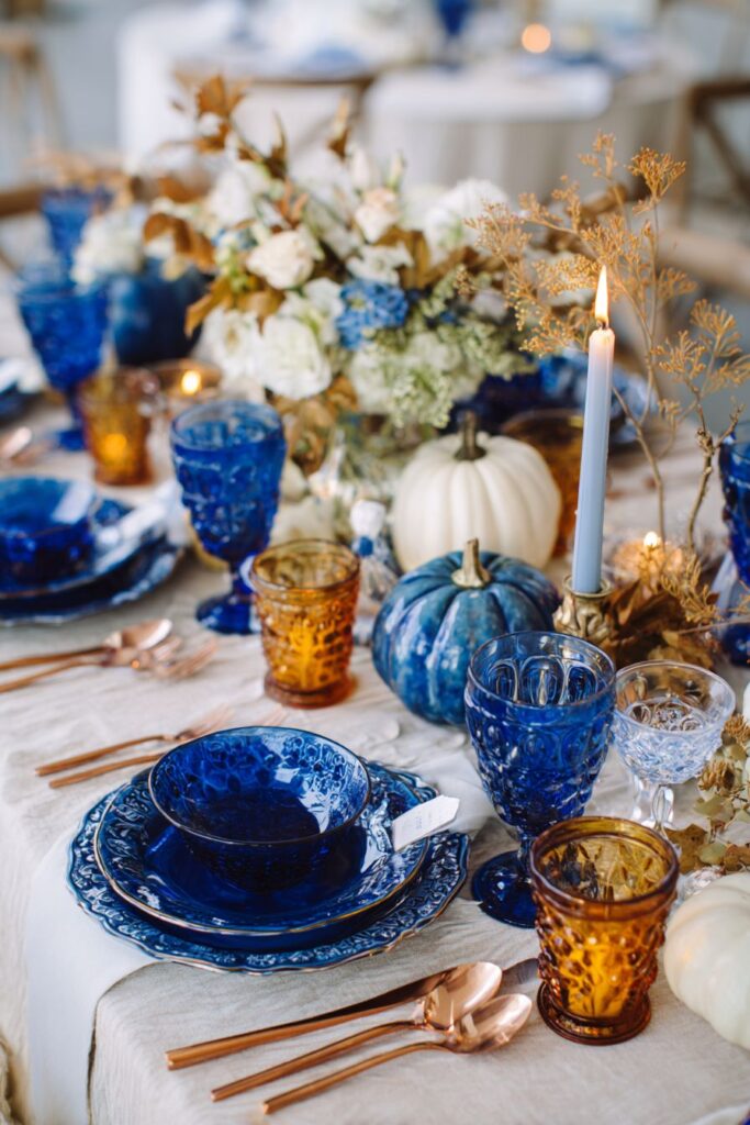 Cobalt Blue Statement Serving