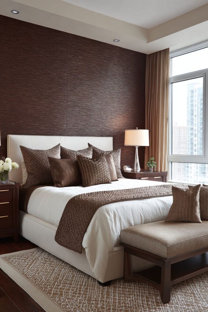 Textured Chocolate Accent Wall