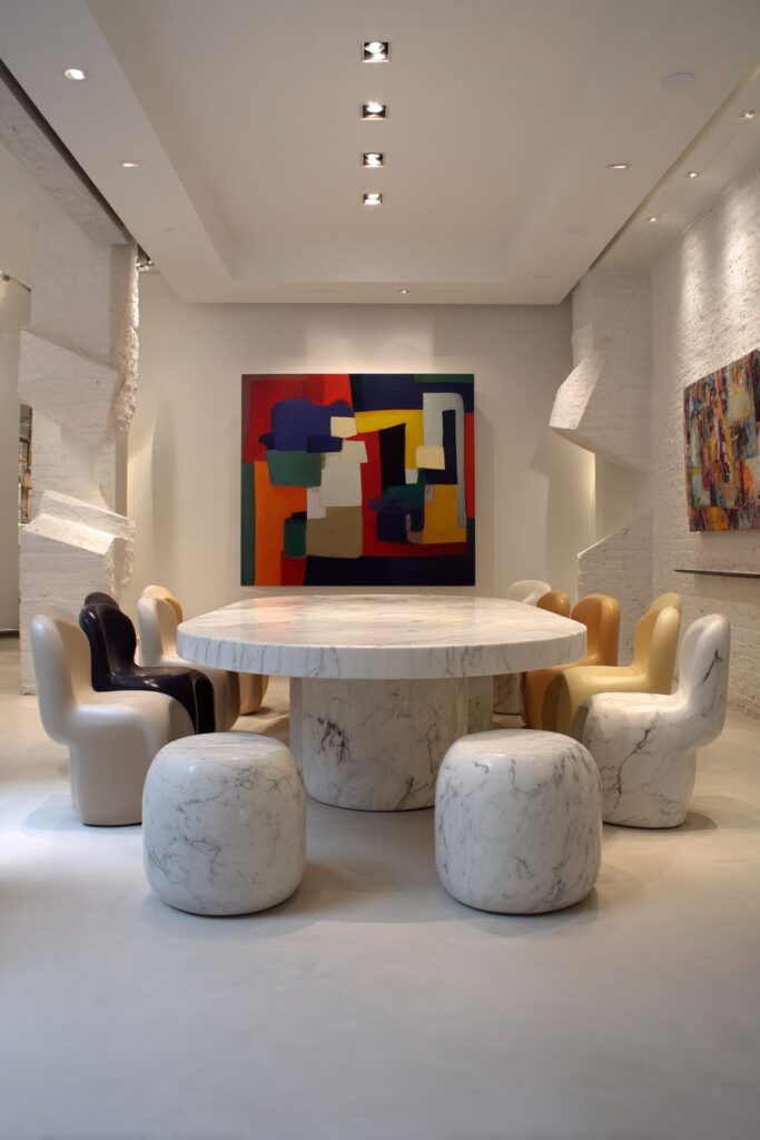 Circular Marble Minimalism