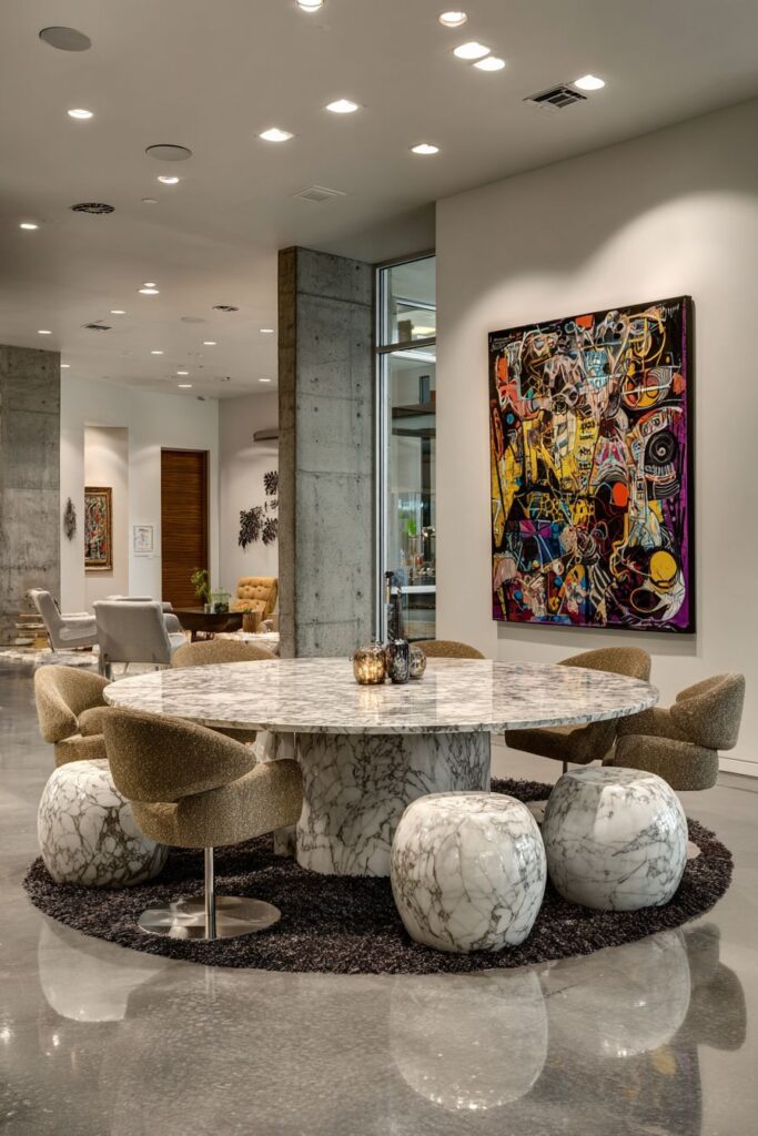 Circular Marble Minimalism