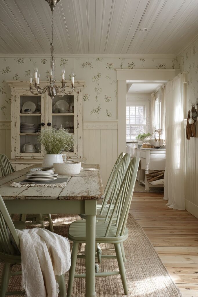 Painted Trestle Table Elegance