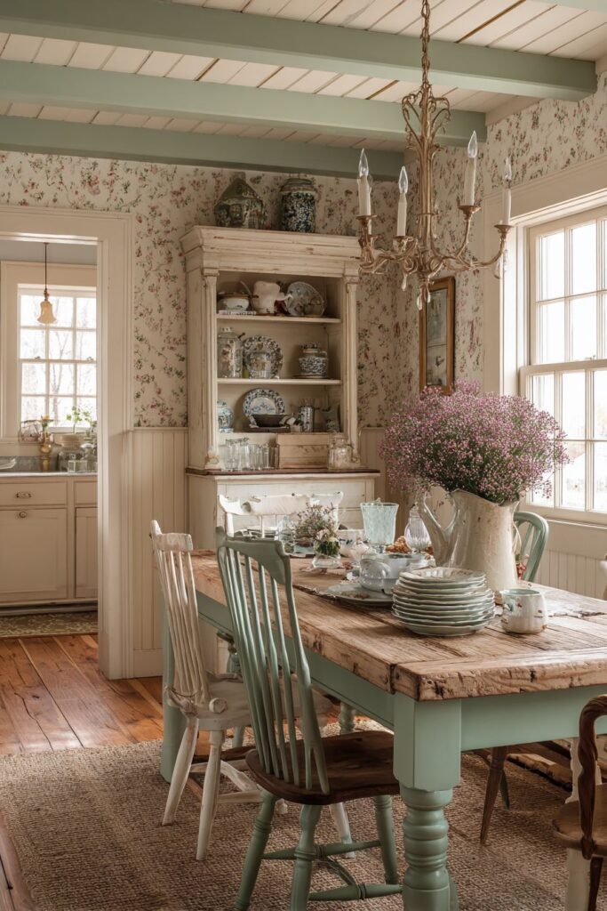 Painted Trestle Table Elegance