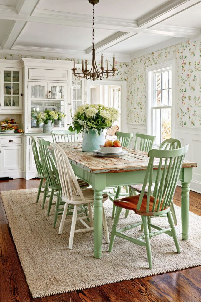 Painted Trestle Table Elegance
