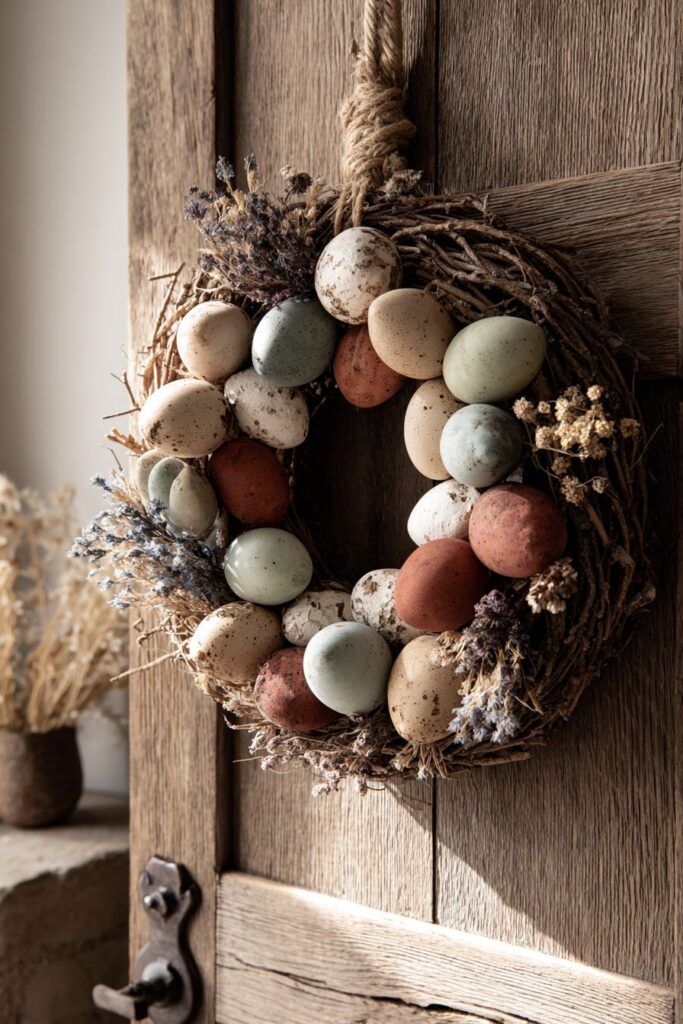 Rustic Twig and Birch Bark Wreath with Natural Elements