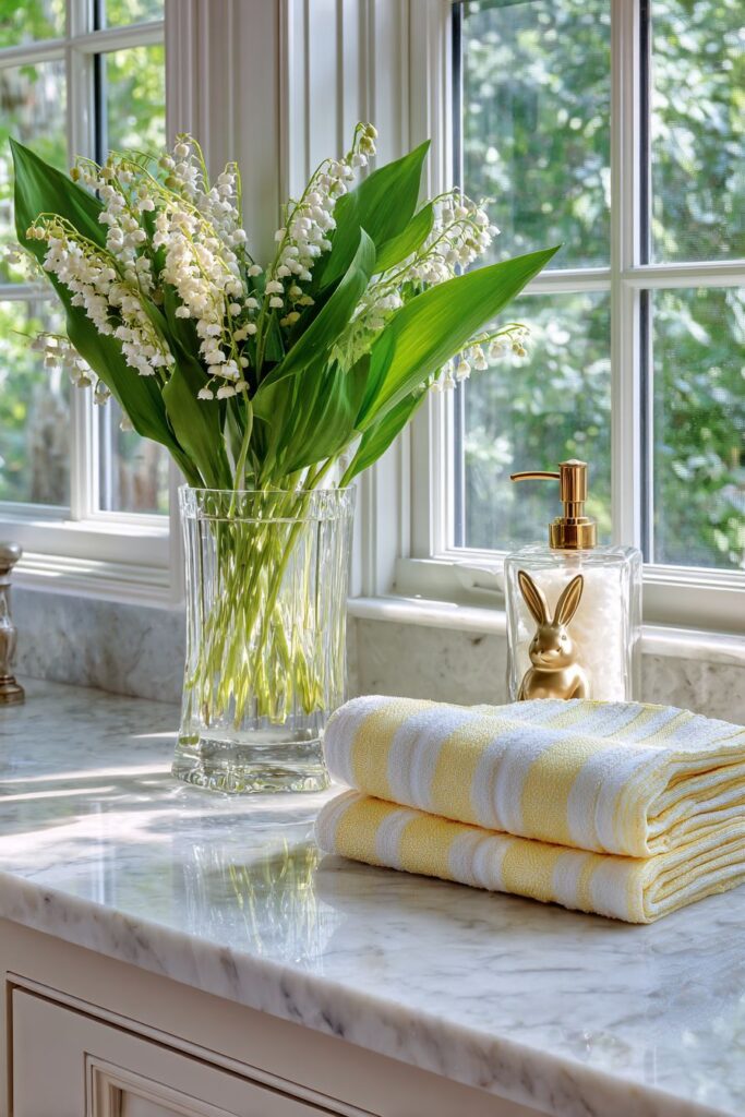 Spa-Like Bathroom Easter Elements