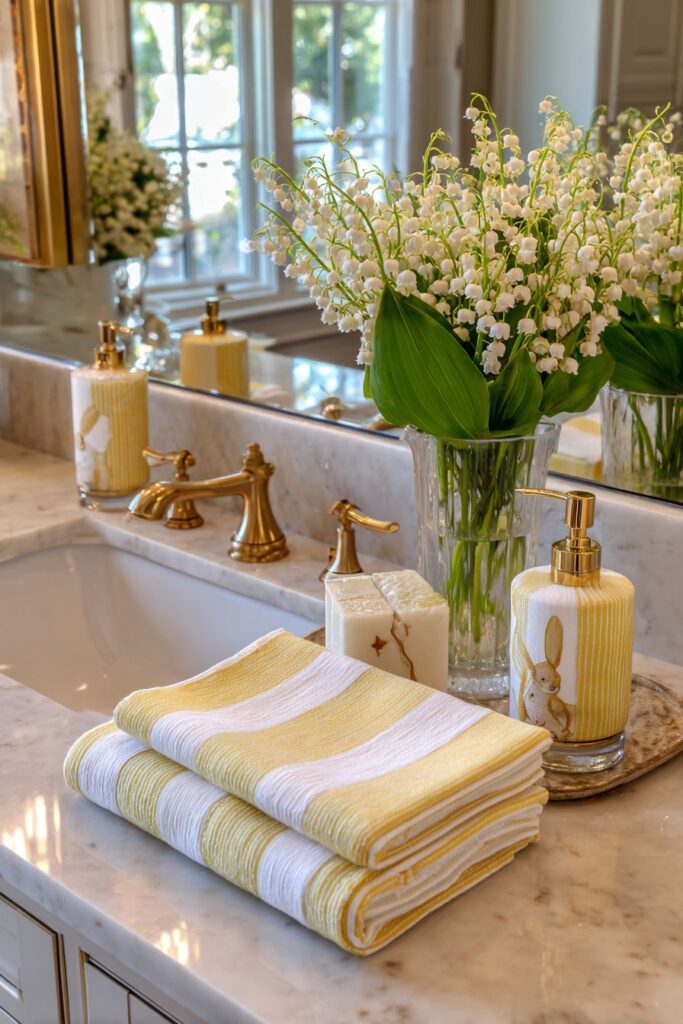 Spa-Like Bathroom Easter Elements