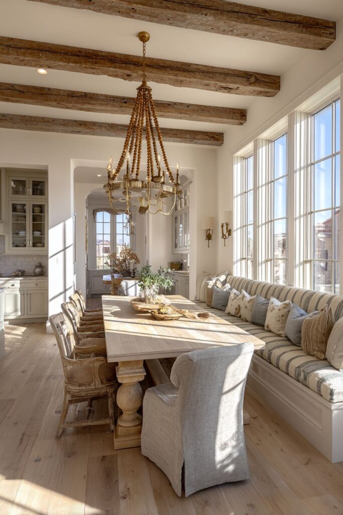 Farmhouse Elegance with Mixed Seating