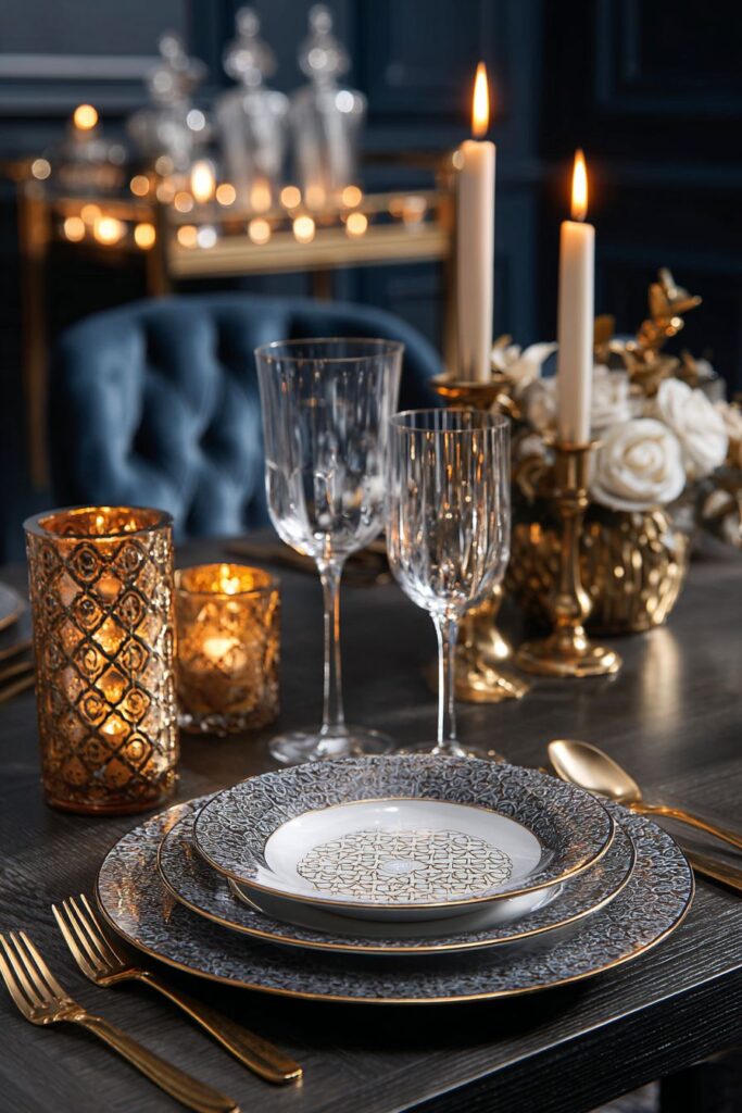 Sophisticated Navy and Gold Color Combination