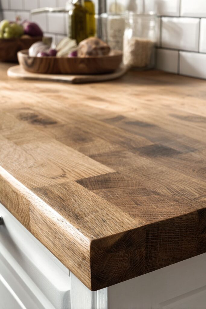 Scandinavian-Inspired Kitchen with Light Oak Island