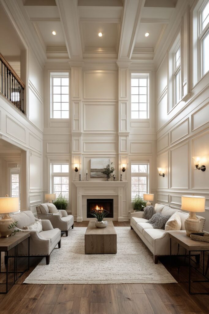 Classic Symmetry with Fireplace Centerpiece