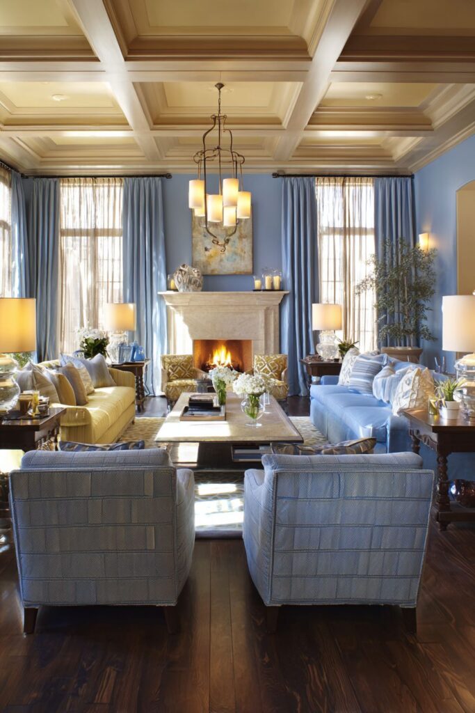 Classic Symmetry with Fireplace Centerpiece