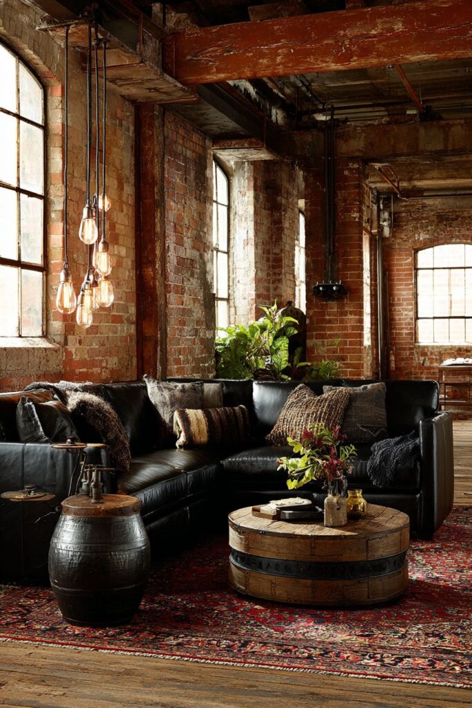 Industrial Loft Leather Statement