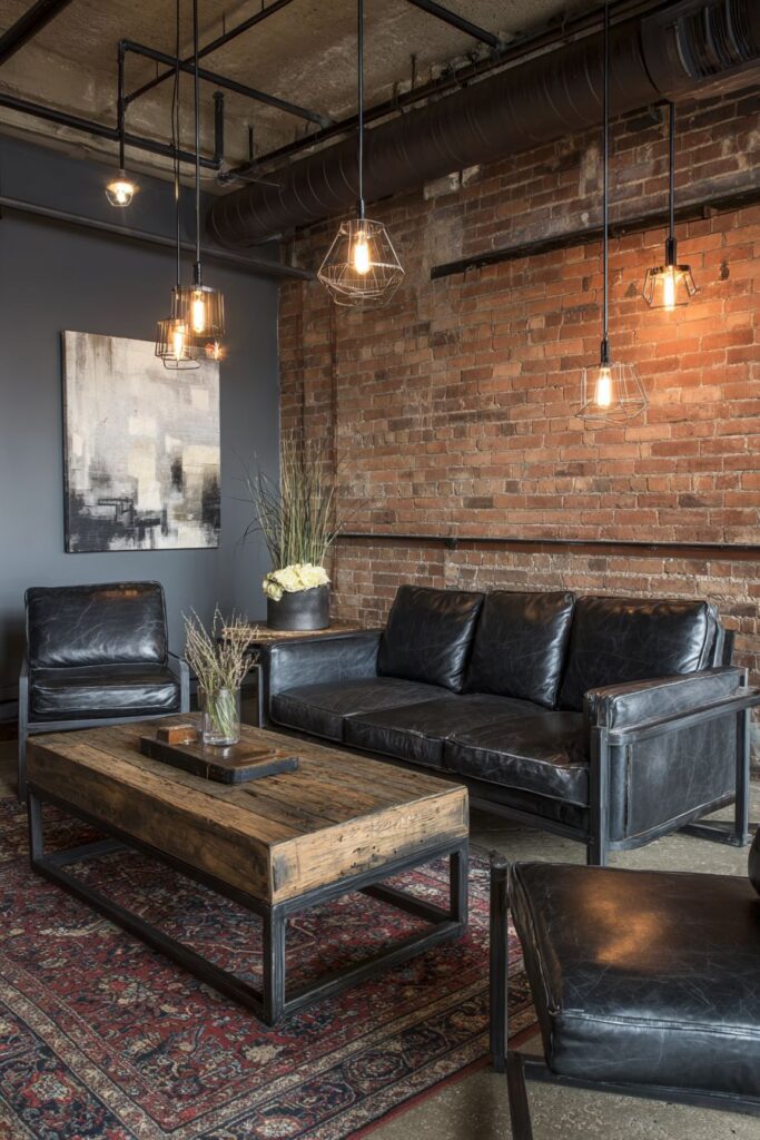 Industrial Loft Leather Statement