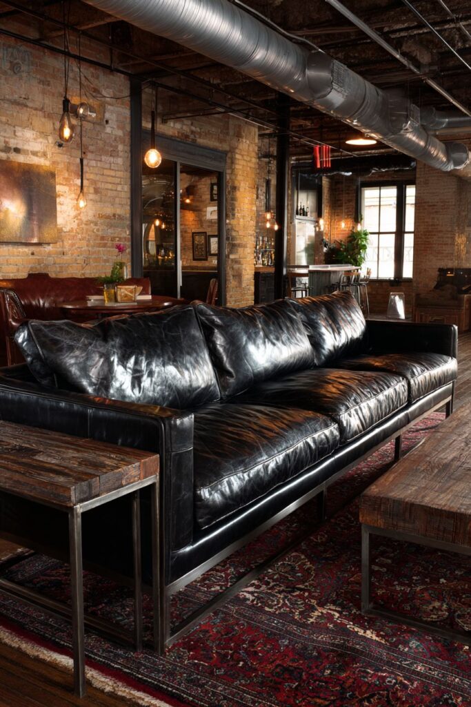 Industrial Loft Leather Statement