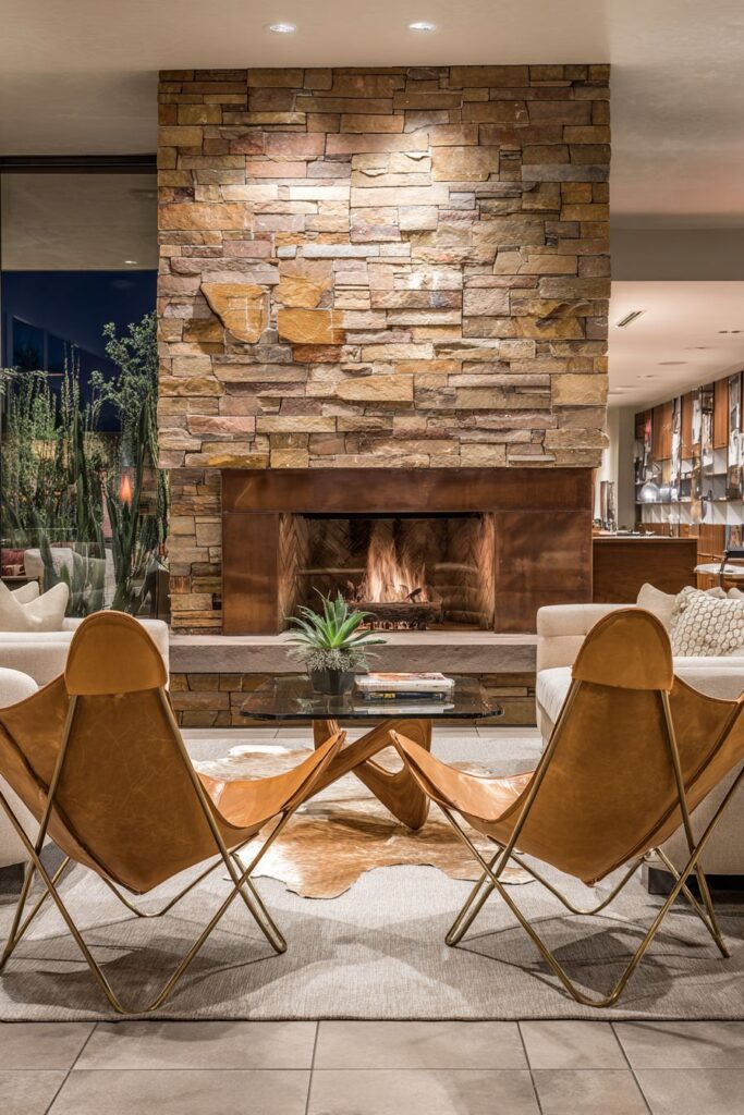 Natural Stone and Metal Contrasts