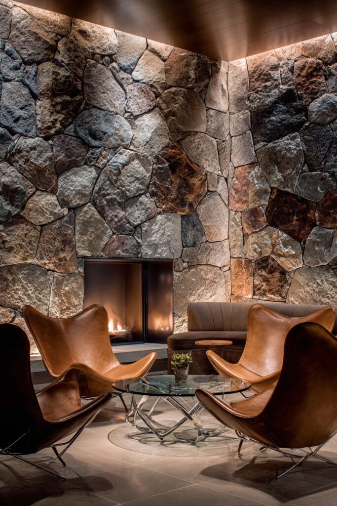 Natural Stone and Metal Contrasts