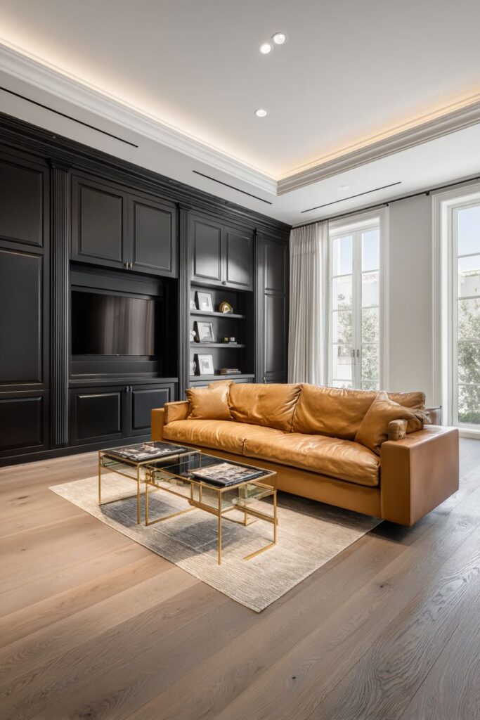 Charcoal Built-In Sophistication with Media Integration