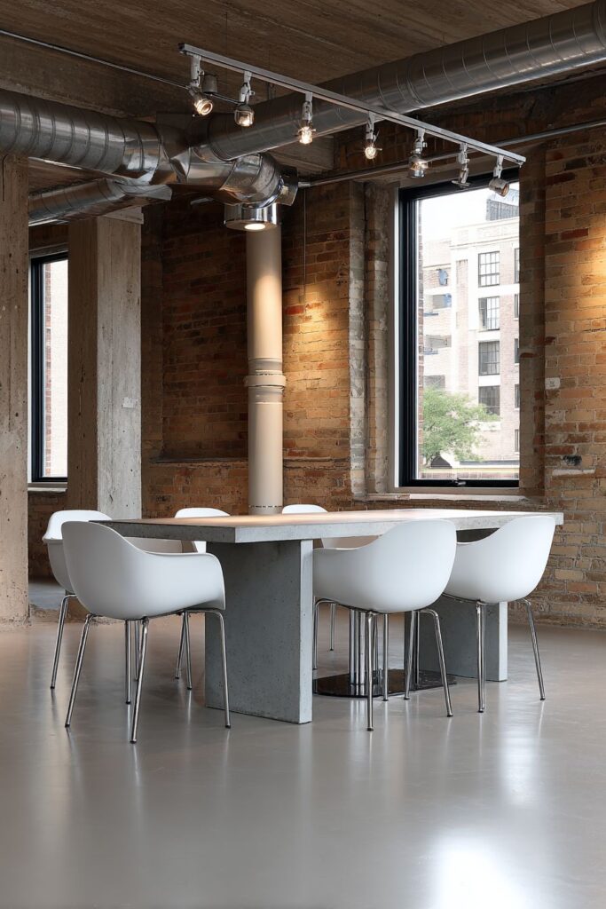 Industrial Concrete and Steel Aesthetic