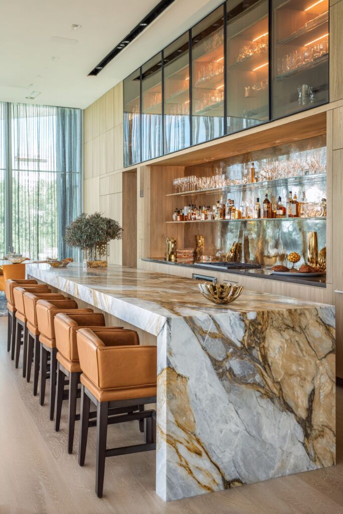 Oversized Island Entertainment Hub