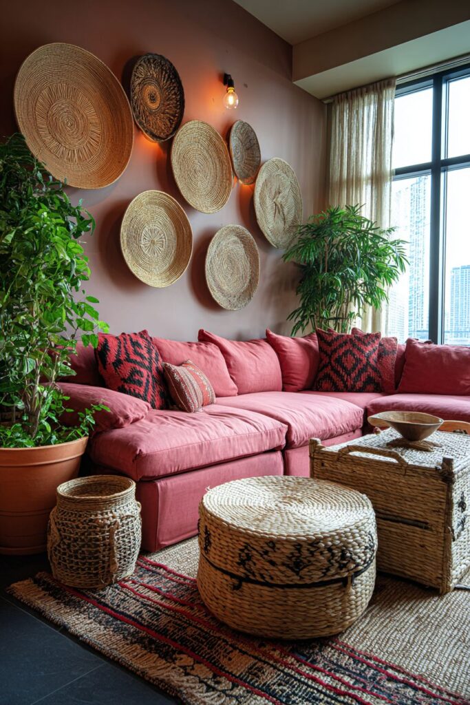 Bohemian Pink Sanctuary with Eclectic Styling