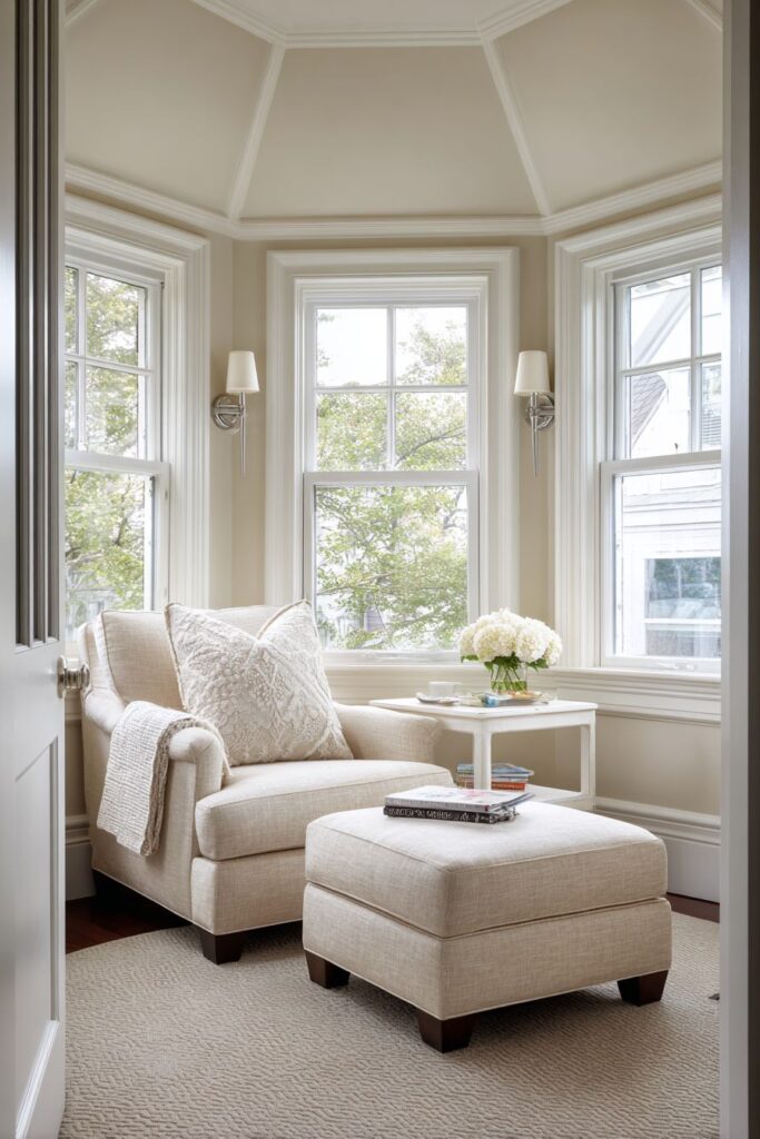 Corner Seating with Wall-Mounted Lighting