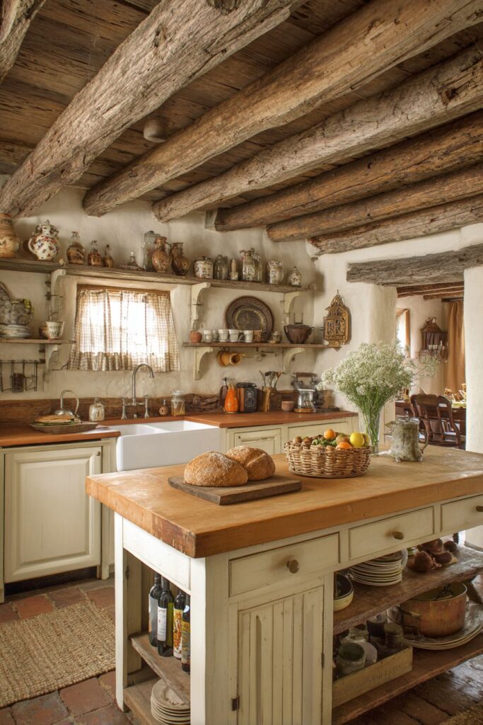 Rustic Farmhouse Charm with Exposed Beams