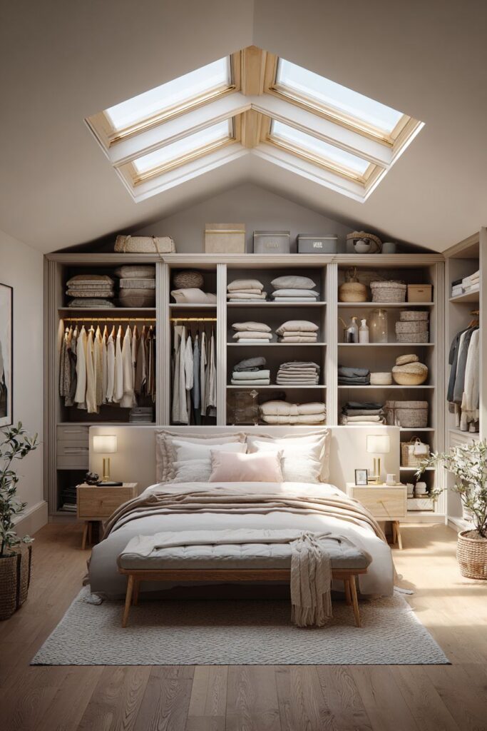 Practical Elegance with Built-In Taupe Storage