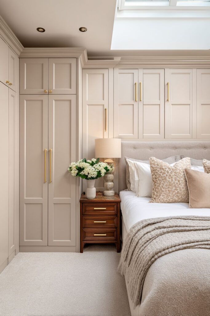 Practical Elegance with Built-In Taupe Storage