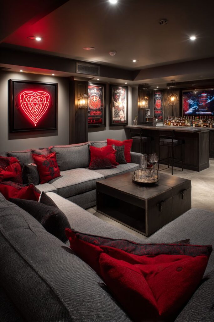 Modern Man Cave Entertainment Sanctuary
