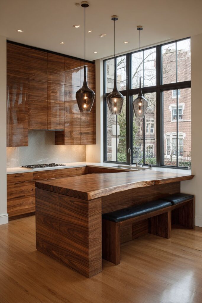 Contemporary Teak with Horizontal Grain