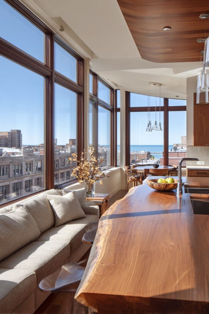 Contemporary Teak with Horizontal Grain