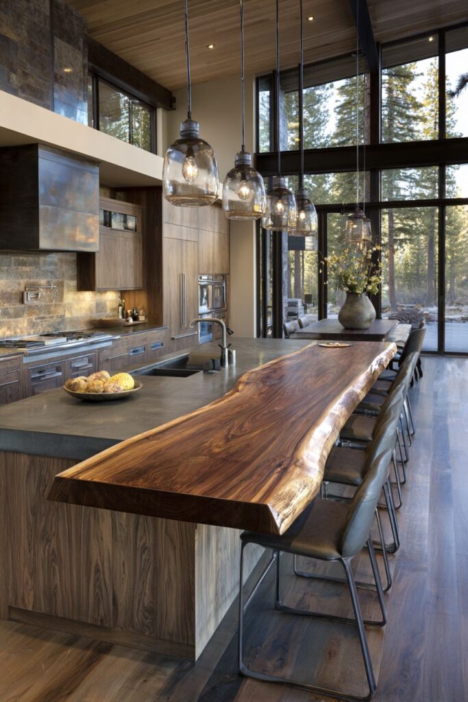 Contemporary Teak with Horizontal Grain